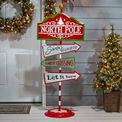 Metal Holiday Street Sign The Holiday Aisle