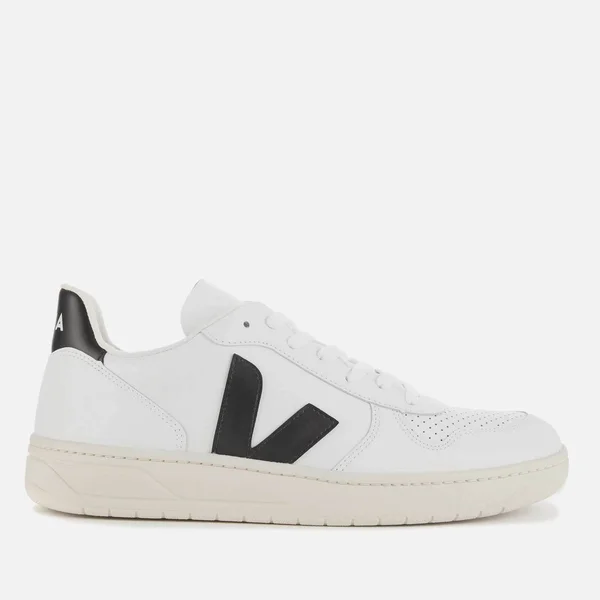 Veja V-10 Leather (White, Black)