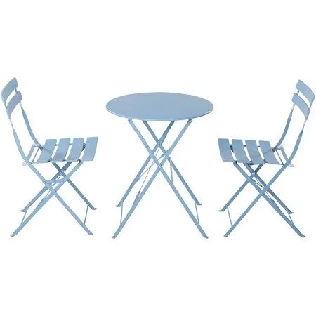 Grand Patio Premium Steel Patio Bistro Set - Folding Outdoor Patio Furniture Sets, 3 Piece Patio Set of Foldable Patio Table and