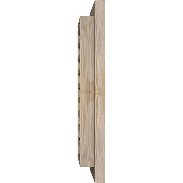Ekena Millwork GVWVE30X1400SFPPI 30x22W x 14x22H Vertical Gable Vent (35x22W x 19x22H Frame Size): Primed, Functional, Smooth Pi