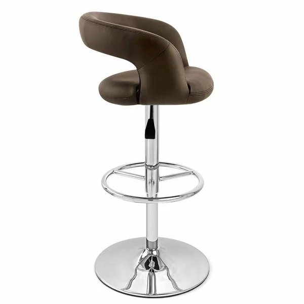 Zuri Furniture Brown Monza Adjustable Height Swivel Armless Bar Stool
