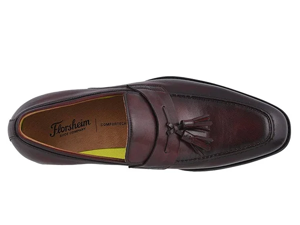 Florsheim Amelio Moc Toe Tassel Slip-On 7.5 Men's Burgundy