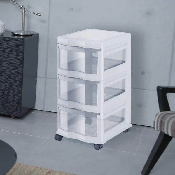 Life Story Classic 3-Shelf Storage Organizer Drawers, White (3 Pack)