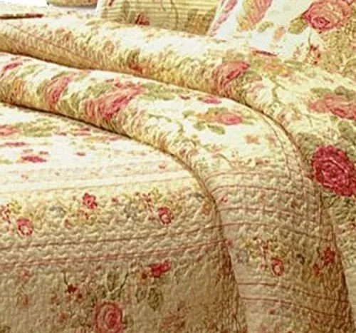 Greenland Home Antique Rose Twin Quilt Set