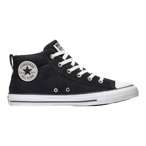 Converse Men's Chuck Taylor Street Mid Casual Sneakers from Finish Line - Black/White/Black