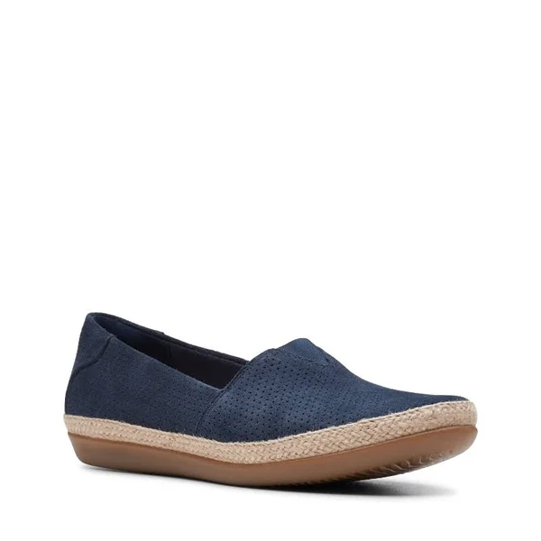 Clarks Danelly Sky Navy Suede - Women's, Size: 11 W, Blue