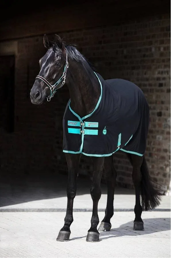 Amigo Stable Sheet 69 Black/Teal