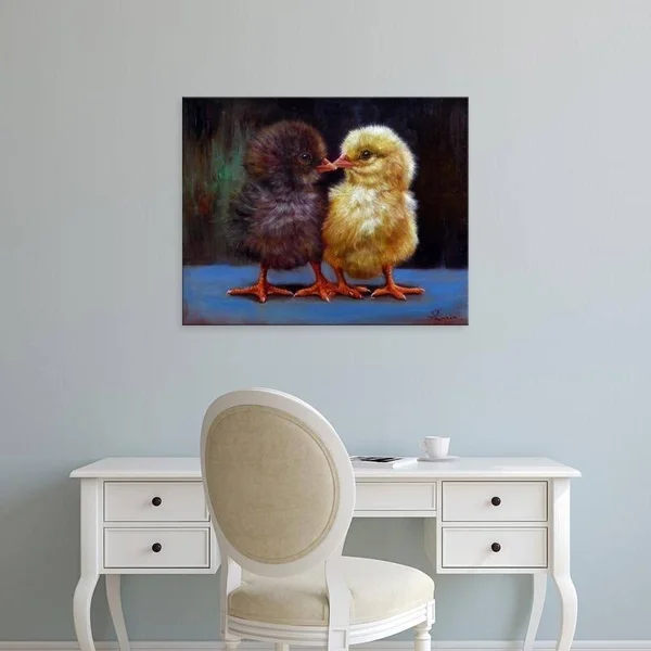 Easy Art Prints Lucia Heffernan's 'The Kiss' Premium Canvas Art - 32 x 40 - Modern Black Frame