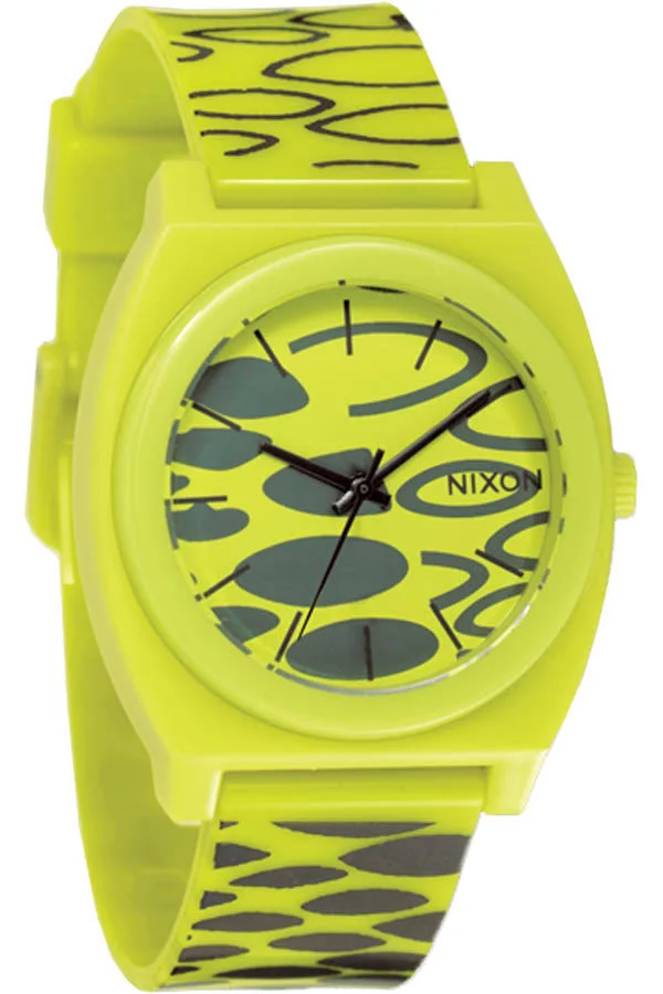 Nixon Quartz Plastic and Polyurethane Watch, Color:Citron Wildside (Model: A119-590)