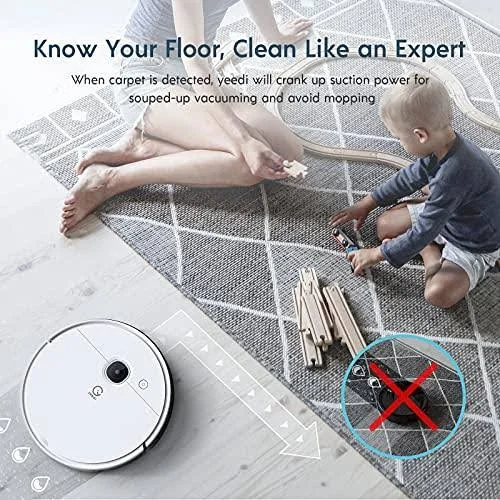 Yeedi VAC Station, Self-Emptying Robot Vacuum Cleaner, Vacuum & Mop, 30 Days Auto Empty, 3000Pa SUCTION, Carpet DETECT, Smar