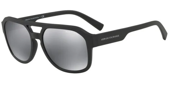 Armani Exchange AX4074S - 80786G Matte Black/Light Grey Mirror Black - 57 mm