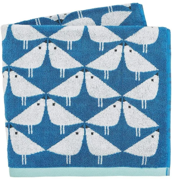 Scion Lintu Towels Bath Denim, 100% Cotton Terry 550GRMS, 70 x 130 cm