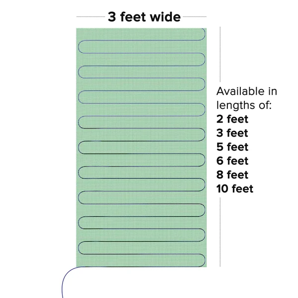 WarmlyYours TRT120-3.0x05 Tempzone 120V 1.9A 3 Foot x 5 Foot Easy Mat