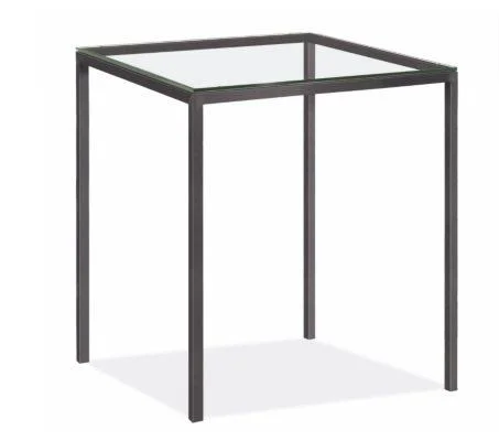 Room & Board - Modern Parsons 36W 36D 42h Bar Table w/ 1.5x22 Leg, Clear Tempered Glass Top