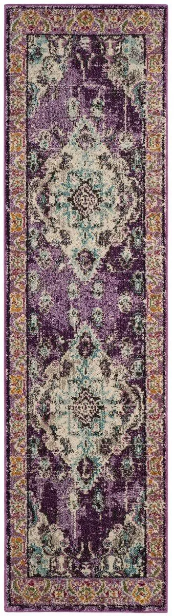 Safavieh MNC243L Monaco Violet - Light Blue Area Rug - 8& x 10&