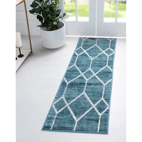 Unique Loom Matrix Trellis Deco Rug, Size: 7& 0 x 10& 0, Gray