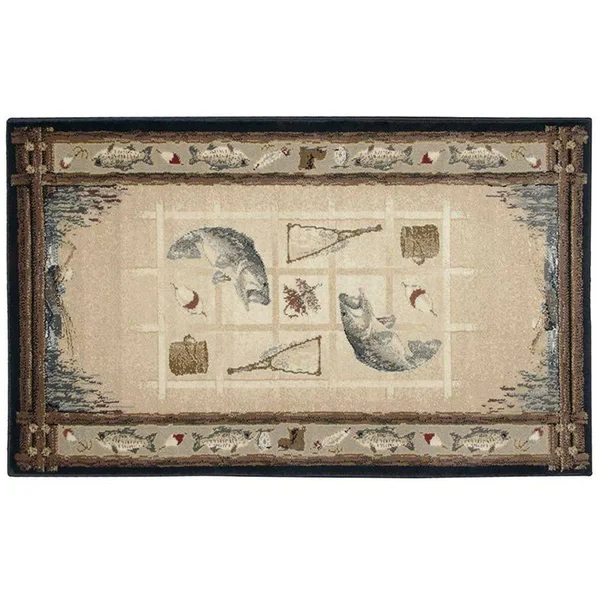 50x22 High Country The Stream Rectangle Hearth Rug -11057
