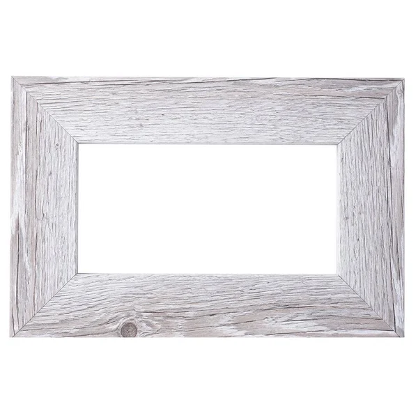 MirrorChic Driftwood 24 in. x 36 in. Mirror Frame Kit in White - Mirror Not Included