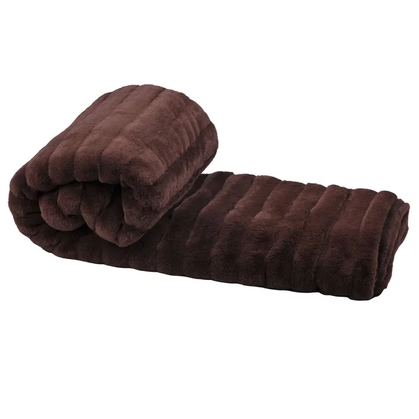 Boon Solid Color SuperMink FauxFur Throw with Sherpa Backing (60x22 x 80x22 - Jester Red)