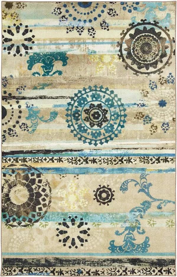 Mohawk Home Caloundra Turquoise 8 ft. x 10 ft. Indoor Area Rug
