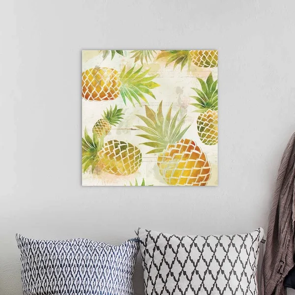 Pineapple Dance II, Large Solid-Faced Canvas Wall Art Print, Great Big Canvas