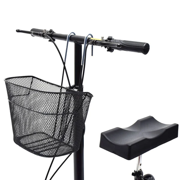 Clevr Foldable Medical Steerable Knee Walker Scooter Crutch Alternative Silver
