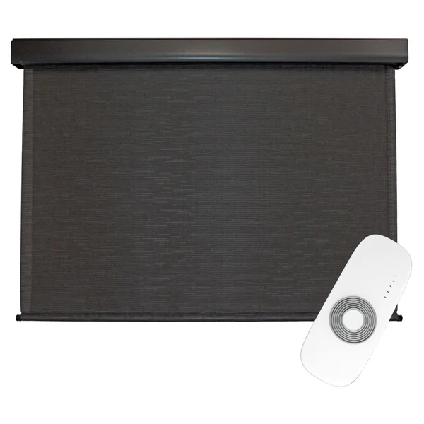 Keystone Fabrics Valanced Motor-Operated Outdoor Shade, 8-ft x 8-ft, Kona