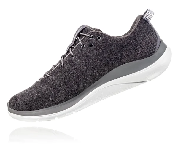 Hoka One One Men's Hupana Flow Wool Dark Shadow Charcoal Grey 8
