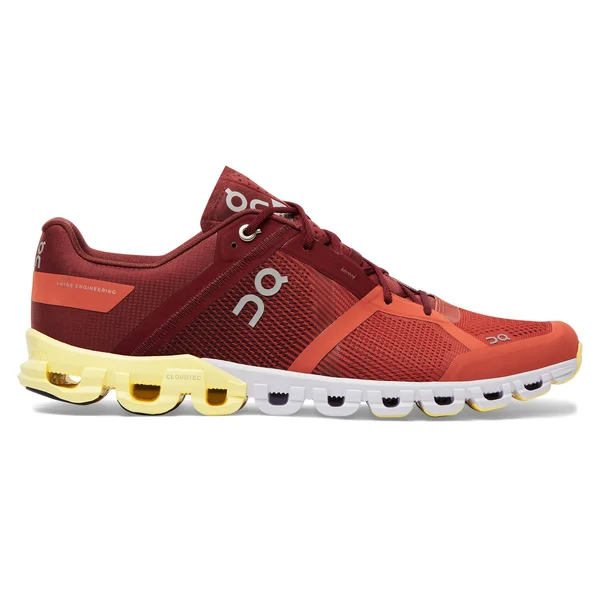 on Cloudflow Running Shoe - Men's Rust/Limelight - 11.5