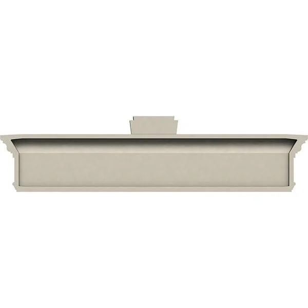 Ekena Millwork CRH07X147KA 147x22 Bottom Width x 150 7/8x22 Top Width x 7 1/4x22H x 1x22P Traditional Crosshead w/ Deco Keystone