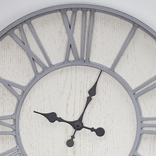 Whitewashed Oversized Wall Clock - 24x22