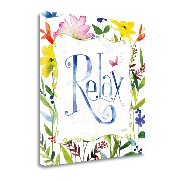 Tangletown Fine Art 'Relax' by Anne Tavoletti Textual Art on Wrapped Canvas