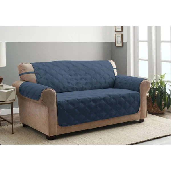 Innovative Textile Solutions 1-Piece Hampton Diamond Secure Fit Sofa Furniture COVER, Celadon
