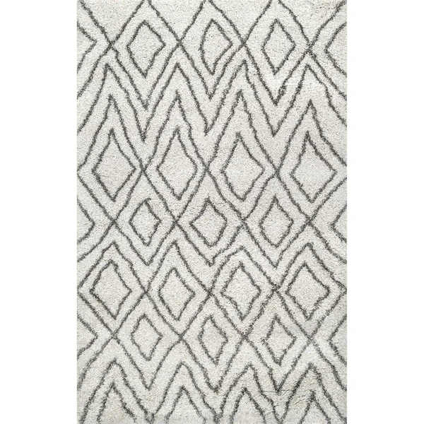 nuLOOM Willette Diamond Shaggy Area Rug, Size: 9& x 12&