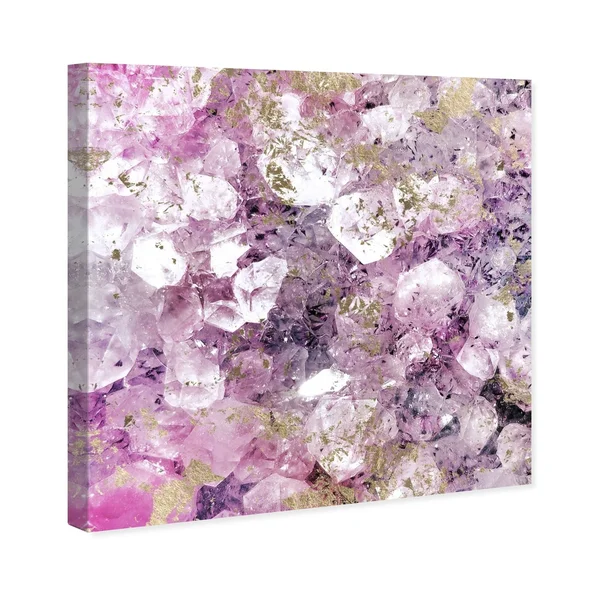 Oliver Gal &Crystal Romance& Abstract Wall Art Canvas Print - Purple - Gold (12 x 12)