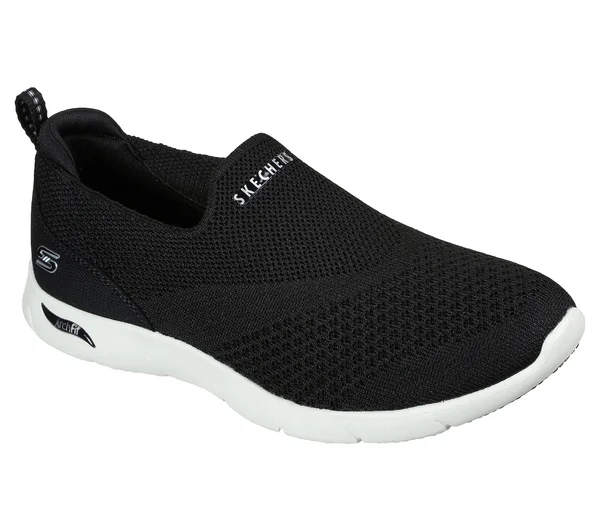 Skechers Women's Arch Fit Refine - Don&t Go Sneakers - Black/White, 5.5