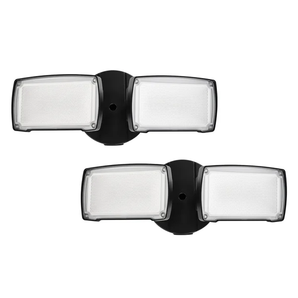 Ume 2-Pack 17W Dusk to Dawn LED Security Light Outdoor - 2 Adjustable Head, 2000lm, 5000K, IP65 Waterproof, Super Bright Flood Li