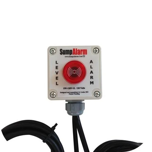 Sump Alarm SW-120V-1L Indoor/Outdoor High Water Alarm, 10 ft. Float