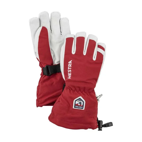 Hestra Heli Ski Junior Glove - Kids& Red, 5