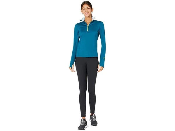 Brooks Dash 1/2 Zip Xs - Deep Sea/Lime (Women's)