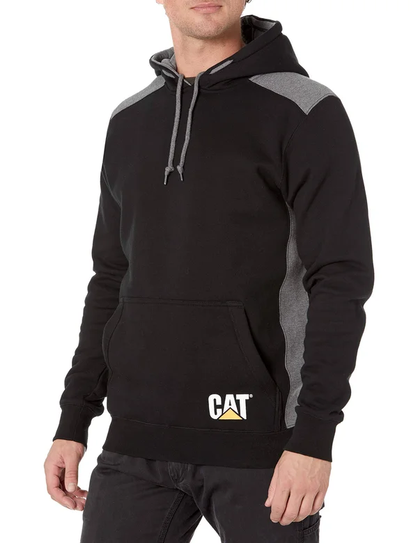 Caterpillar Men's Logo Panel Hooded Sweatshirt - 1910802, Black