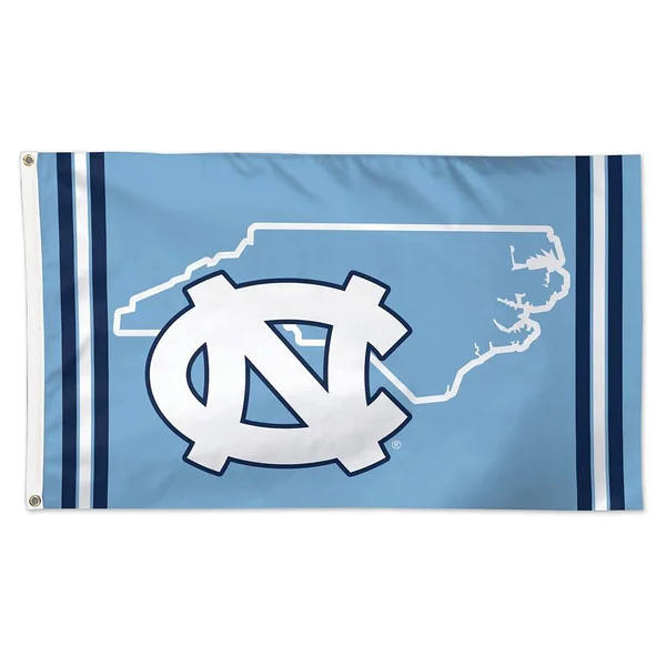 WinCraft North Carolina Tar Heels 3' x 5' Deluxe State Shape Design Single-Sided Flag