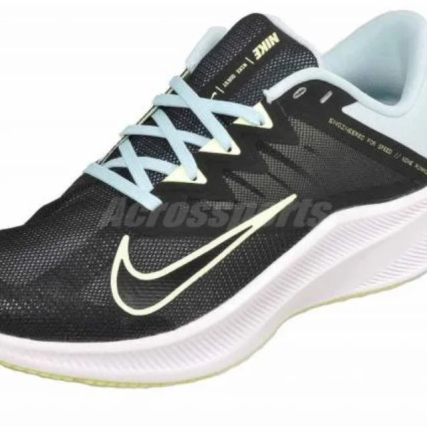 Nike Women's Quest 3 Running Shoe - Black, 7