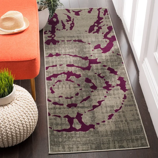Safavieh Porcello PRL7735F 5&2x22 x 7&6x22 Light Grey - Orange Area Rug