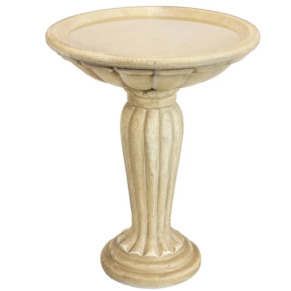 Sunnydaze Grecian Garden Reinforced Concrete Bird Bath - 16-inch