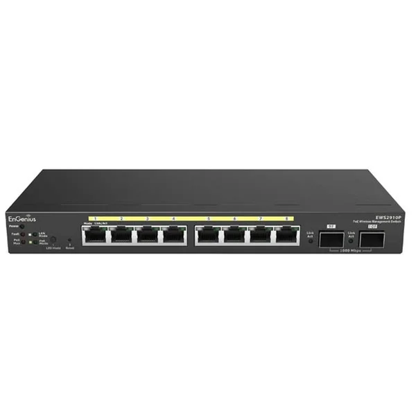 EnGenius Neutron Series EWS2910P Managed Switch - 8 PoE Ethernet Ports & 2 SFP Ports