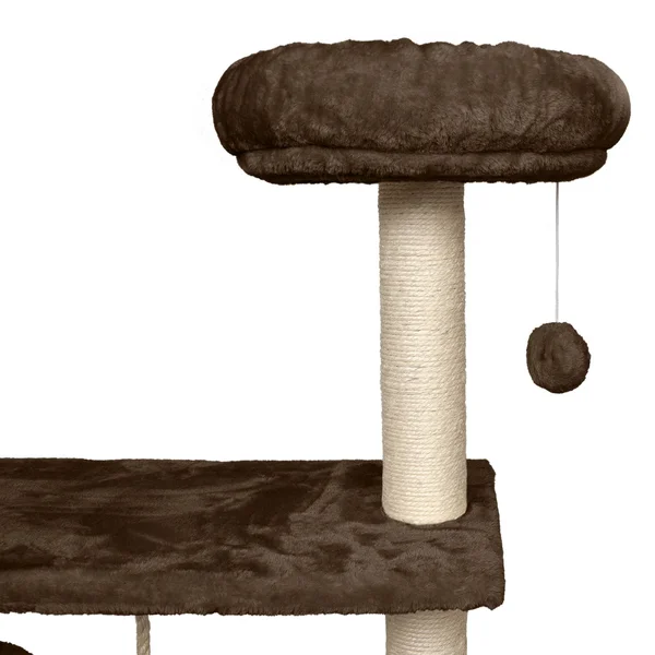 Cat Furniture Deluxe Playground with Cat-IQ and Rope - Brown