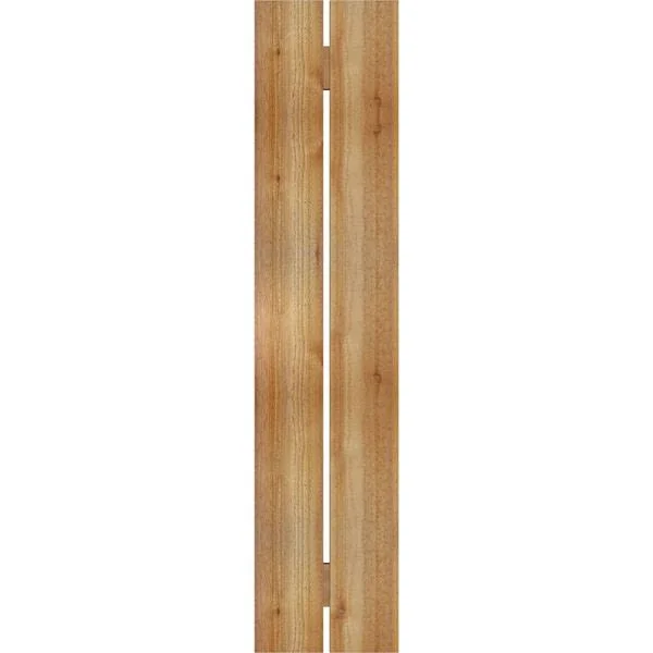 Ekena Millwork RBS06S11X051RWR 11 1/4x22W x 51x22H TimberCraft Two 5 3/8x22 Boards Spaced Board-n-Batten Shutters - Rough Sawn We