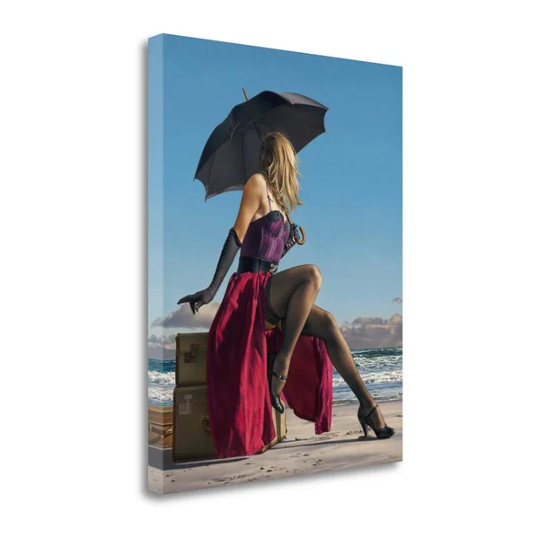 &On Crescent Beach& Photographic Print on Wrapped Canvas Tangletown Fine Art Size: 32x22 H x 26x22 W