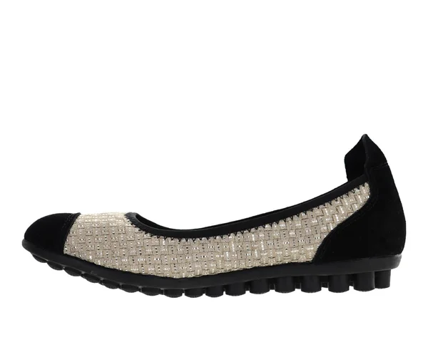 Bernie Mev Women's Bella Me Flat, Size: 40, Gold Lurex